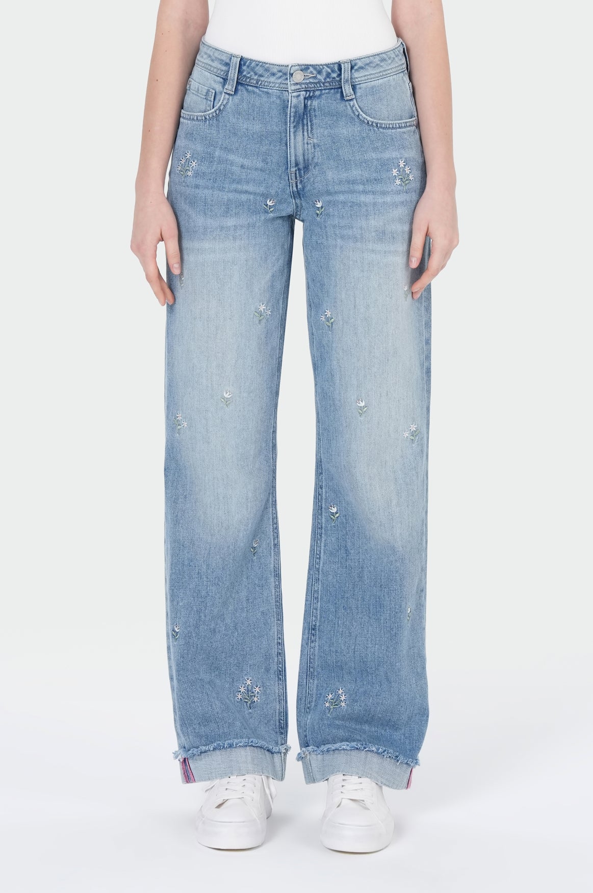 Nicola Wide Leg | Embroidery Allover