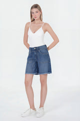 Vera Shorts | File Blue
