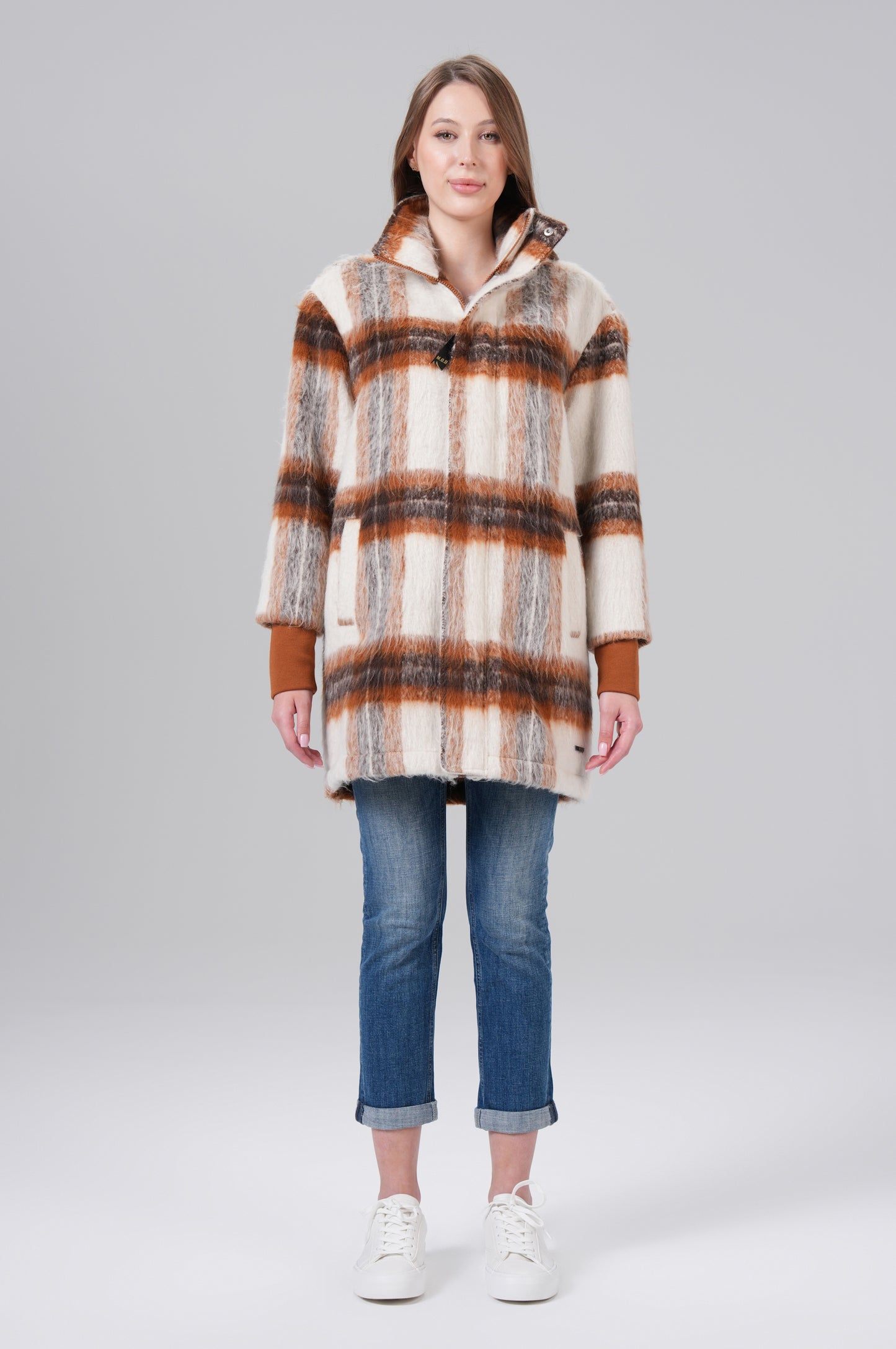 Jacket Women - Burnt Orange Check