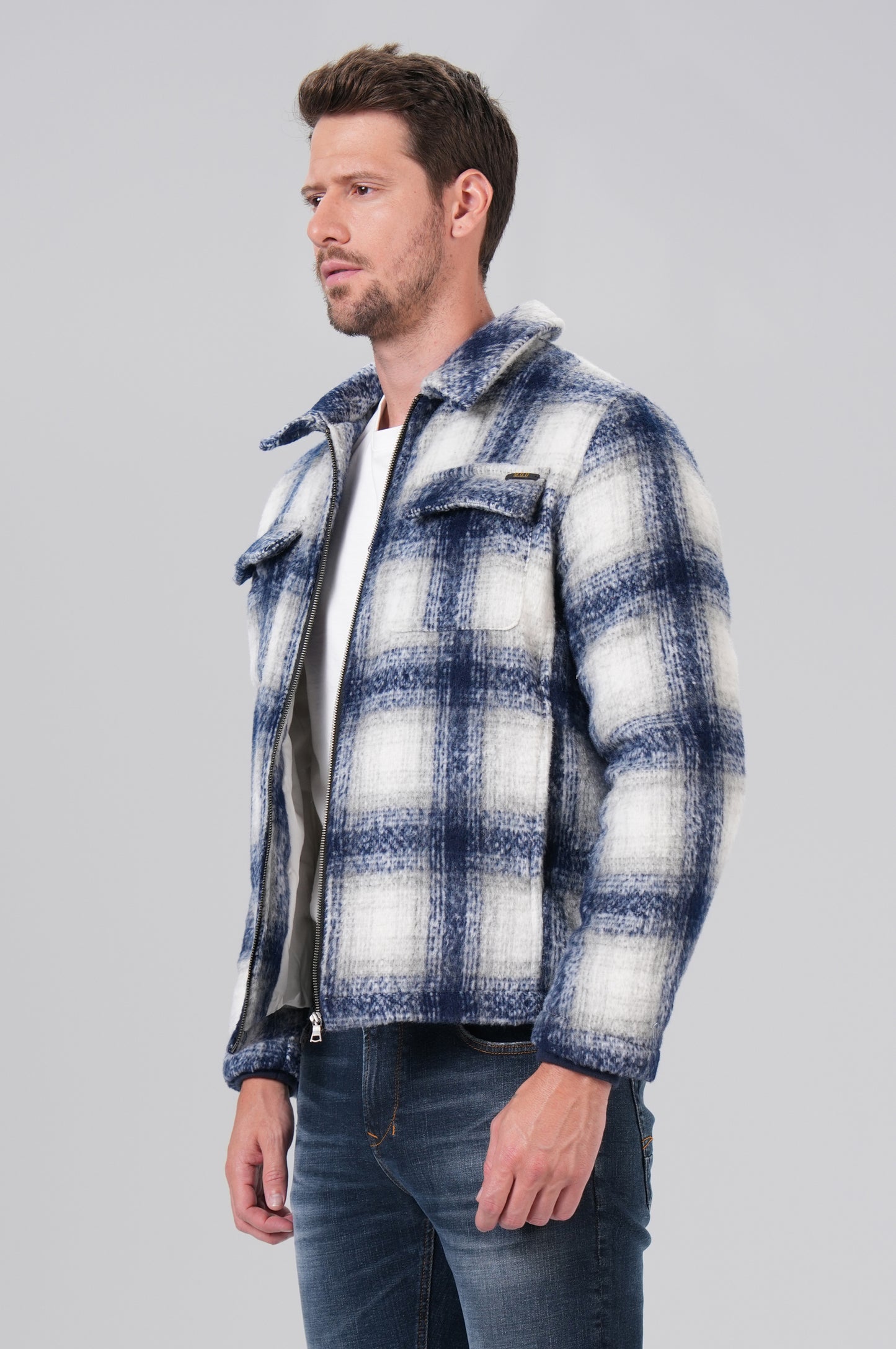 Men Jacket - M.O.D - Blue Check - 2