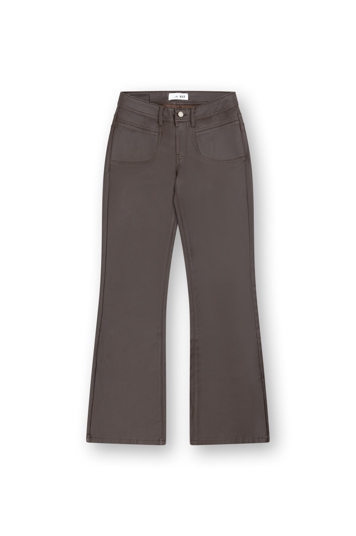 Marry Flared Coated | Chocolate Brown