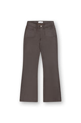 Marry Flared Coated | Chocolate Brown