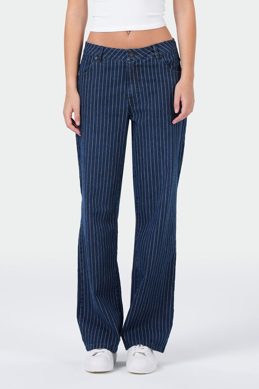 Nicola Wide Leg | Easy Blue Stripe