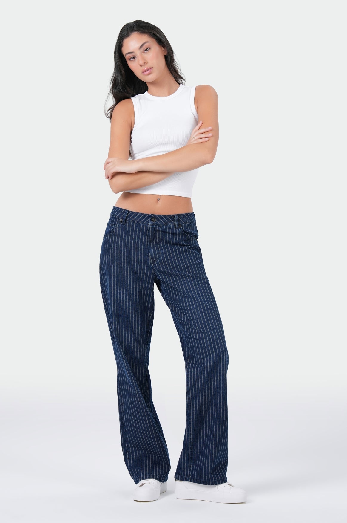 Nicola Wide Leg | Easy Blue Stripe