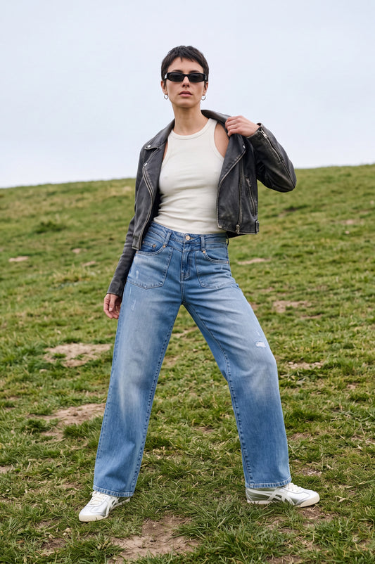 Nini Wide Leg | Earth Blue